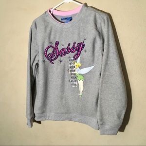 NWT Disney Gray Tinkerbell Sweatshirt, Sz M